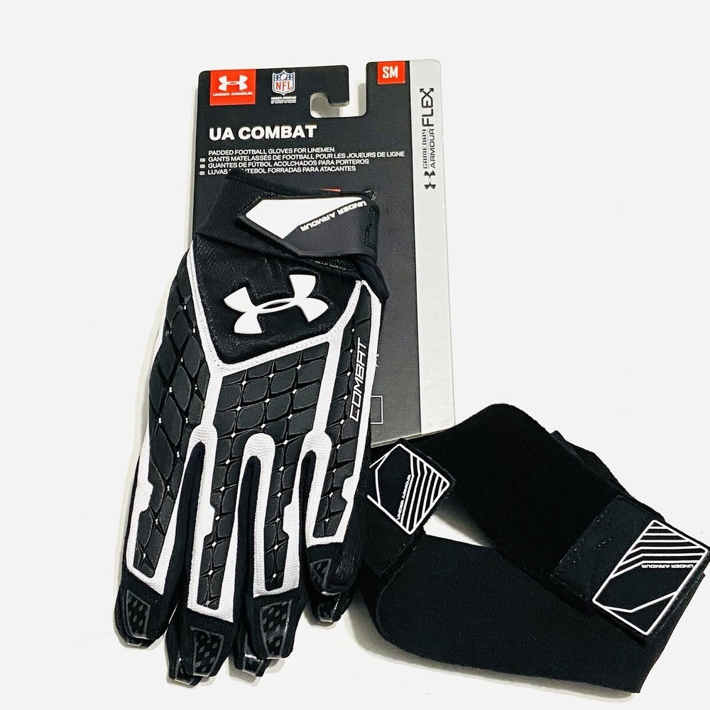 NEW Under Armour Lineman Combat V Football Gloves Size S Small - Picture 2 of 5